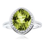 Prima Peridot & Diamond Ring