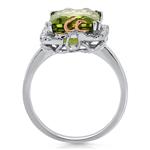 Peridot & Diamond Ring