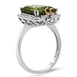 Peridot & Diamond Ring