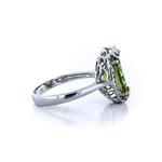 Peridot & Diamond Ring