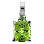 Prima Peridot,Tsavorite & Diamond Pendant