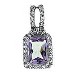 Prima Pink Amethyst & White Topaz Pendant