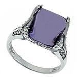 Prima Pink Amethyst And Diamond Ring