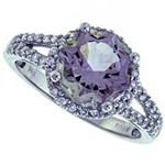 Prima Pink Amethyst And Diamond Ring