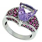 Prima Pink Amethyst And Pink Sapphire Ring