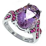 Prima Pink Amethyst And Pink Sapphire Ring