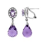 Prima Pink Amethyst & Diamond Earrings