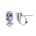 Prima Pink Amethyst & Diamond Earrings