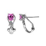 Prima Pink Amethyst & Diamond Earrings