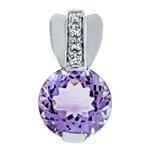 Prima Pink Amethyst & Diamond Pendant