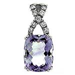 Prima Pink Amethyst & Diamond Pendant