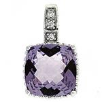 Prima Pink Amethyst & Diamond Pendant