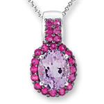 Prima Pink Amethyst & Pink Sapphire Pendant