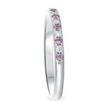 Pink Sapphire & Diamond Band