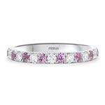 Prima Pink Sapphire & Diamond Band