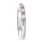 Pink Sapphire & Diamond Band