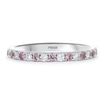 Prima Pink Sapphire & Diamond Band