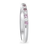 Pink Sapphire & Diamond Band