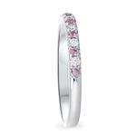 Pink Sapphire & Diamond Band