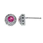 Prima Pink Sapphire & Diamond Earrings