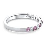 Pink Sapphire & Diamond Ring