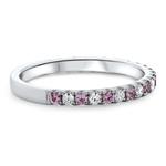 Pink Sapphire & Diamond Ring