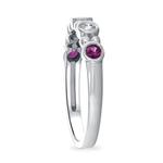 Pink Sapphire & Diamond Ring