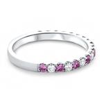 Pink Sapphire & Diamond Ring