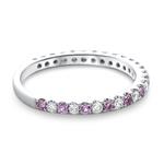 Pink Sapphire & Diamond Ring