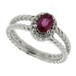 Prima Pink Sapphire & Diamond Ring