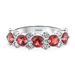 Prima Red Sapphire & Diamond Ring