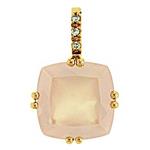 Prima Rose Quartz & Diamond Pendant