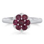 Prima Ruby & Diamond Cluster Ring