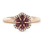 Prima Ruby & Diamond Flower Ring