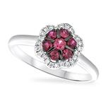 Prima Ruby & Diamond Flower Ring