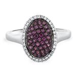 Prima Ruby & Diamond Oval Pave Ring