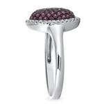 Ruby & Diamond Oval Pave Ring