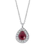 Prima Ruby & Diamond Pendant With Chain