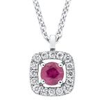 Prima Ruby & Diamond Pendant With Chain