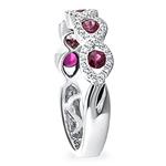 Ruby & Diamond Swirl Band