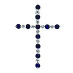 Prima Sapphire & Diamond Cross Pendant