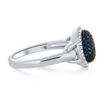 Sapphire & Diamond Dome Ring