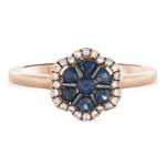 Prima Sapphire & Diamond Flower Ring