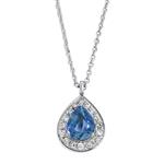 Prima Sapphire & Diamond Pendant With Chain