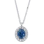 Prima Sapphire & Diamond Pendant With Chain