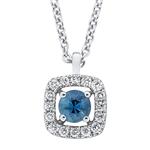 Prima Sapphire & Diamond Pendant With Chain