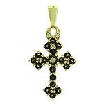 Prima Smokey Quartz & Diamond Cross Pendant