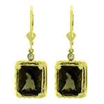 Prima Smokey Quartz & Diamond Earrings