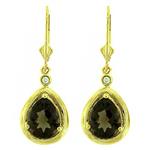 Prima Smokey Quartz & Diamond Earrings