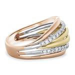 Tri Color Diamond Fashion Ring